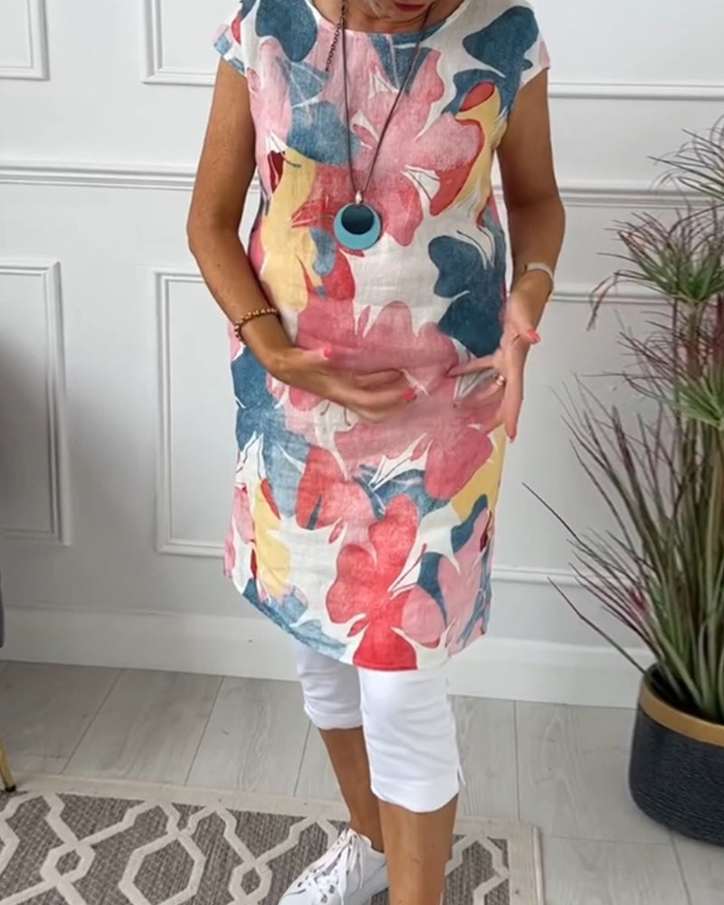 Casual relaxed floral everyday dress for women | Ingrid -3