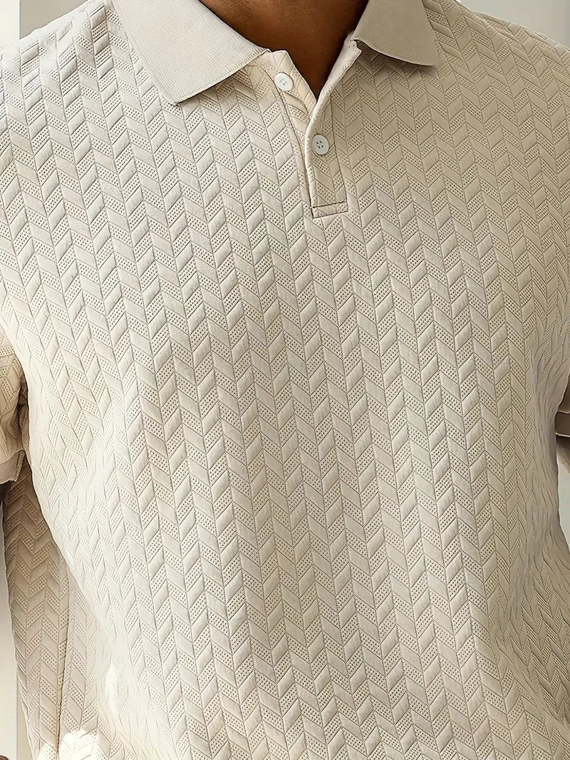 Classic textured everyday polo shirt for men | Ellison -4
