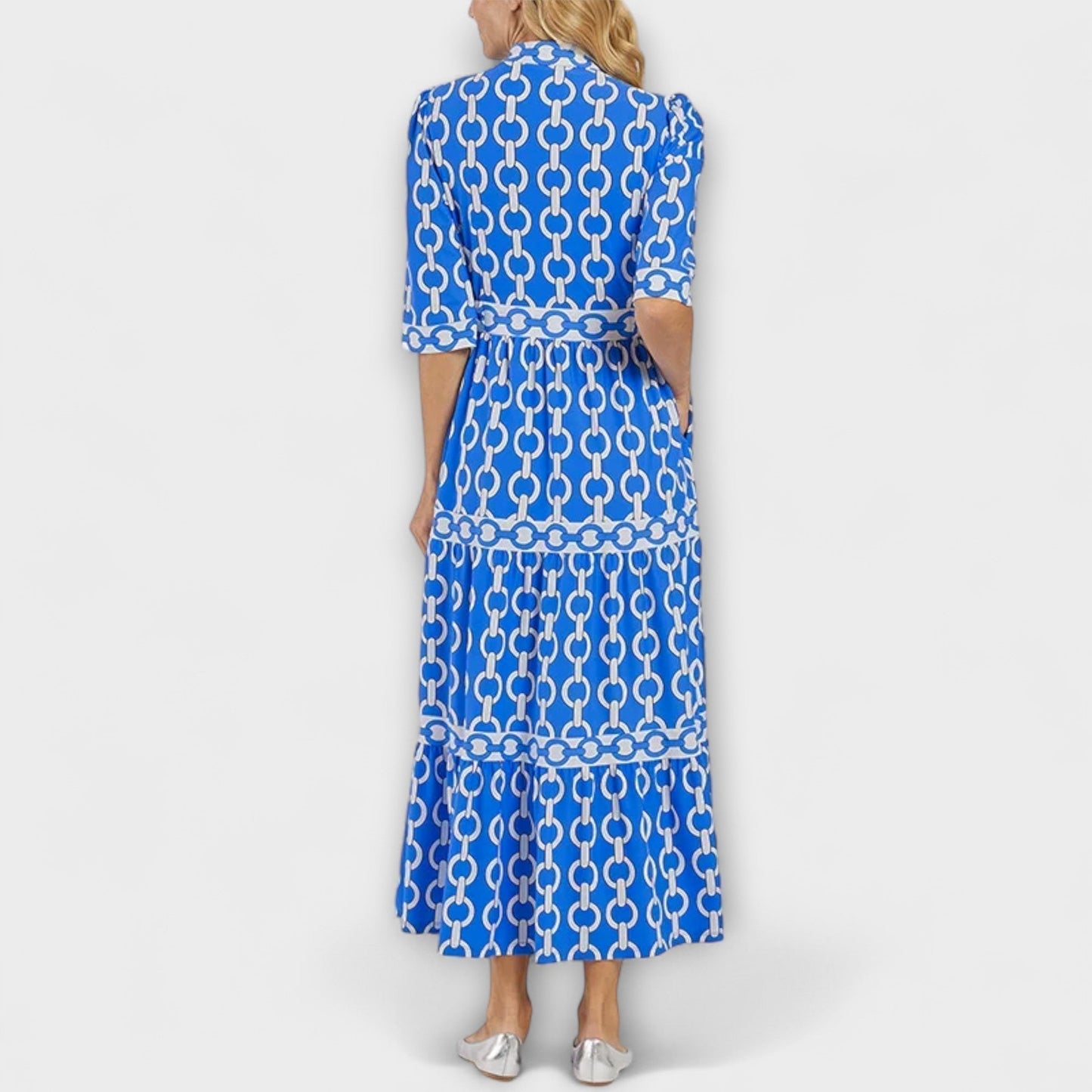Midi dress with chain pattern for women | Juliette