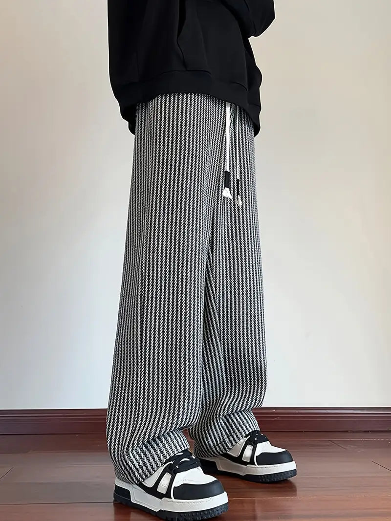 Baggy ribbed drawstring sweatpants piece for men | Calder -7