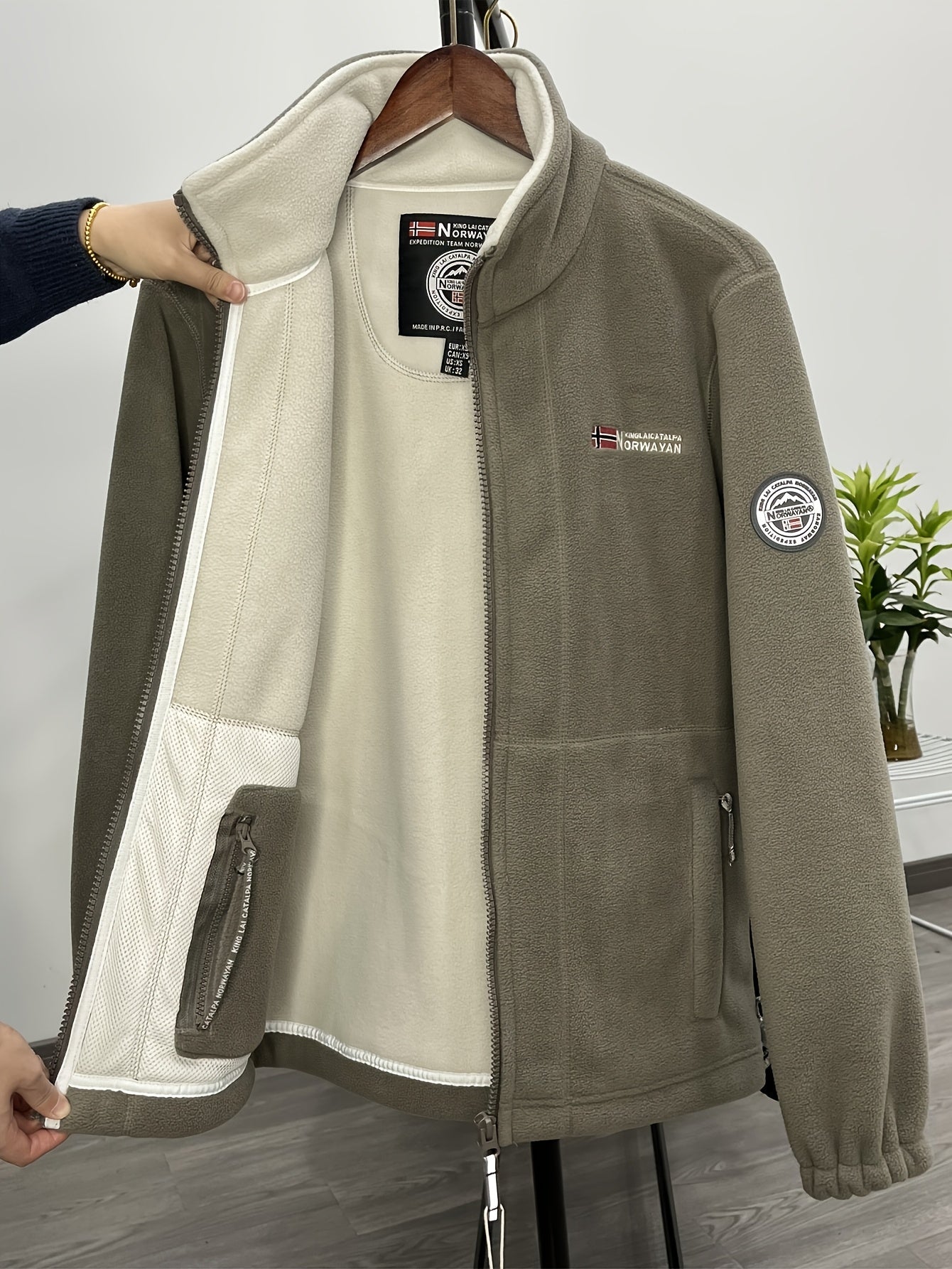 Outdoor performance fleece jacket high coat for men | Rowan -15