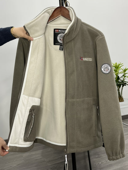 Outdoor performance fleece jacket high coat for men | Rowan -15