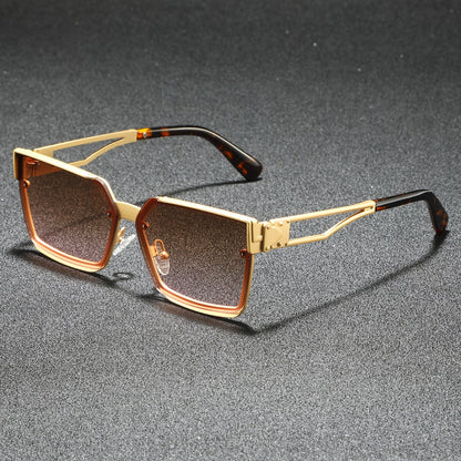 Classic retro half-frame everyday shades for men | Viridian -6