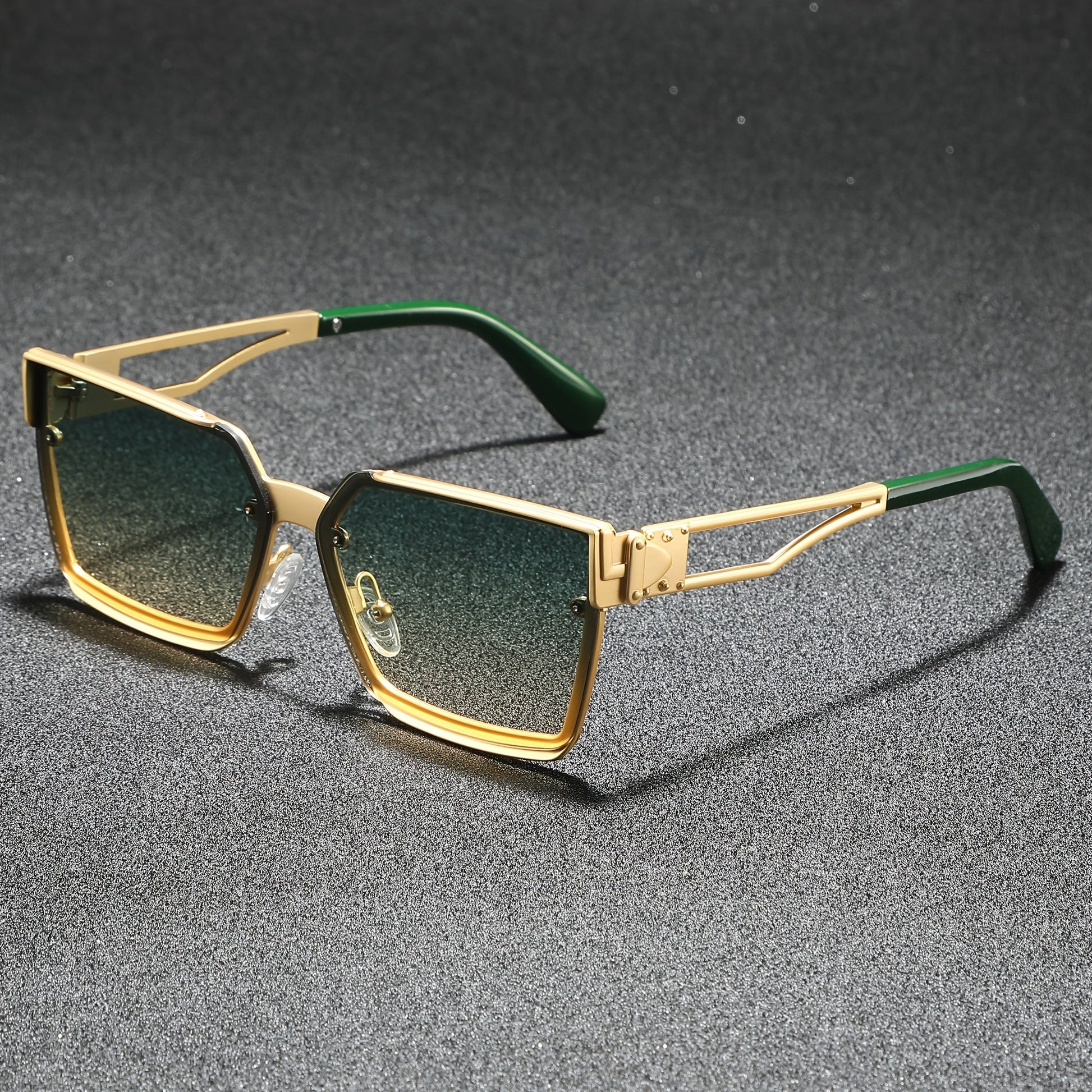 Classic retro half-frame everyday shades for men | Viridian -7