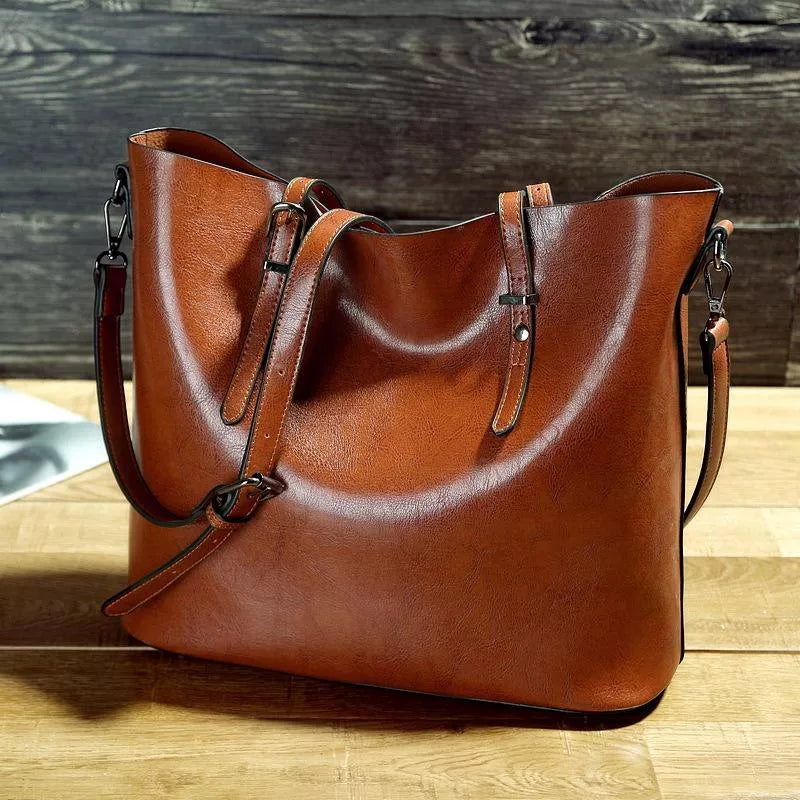 Vintage leather shoulder handbag for women | Nicole -1