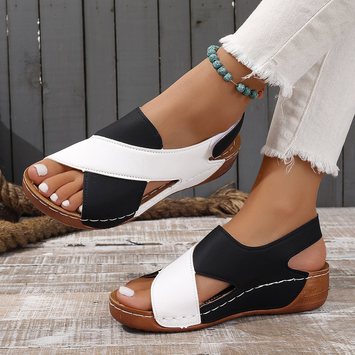 Sandales wedge elegant sandals for women | Éliane -1