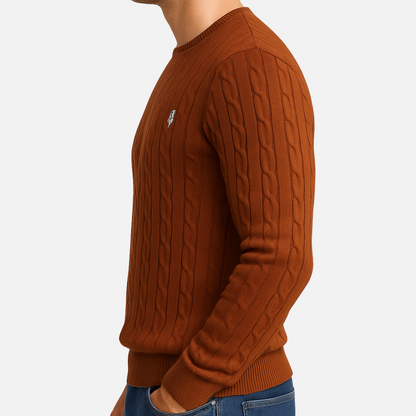 Classic cable-knit pullover everyday jumper for men -7