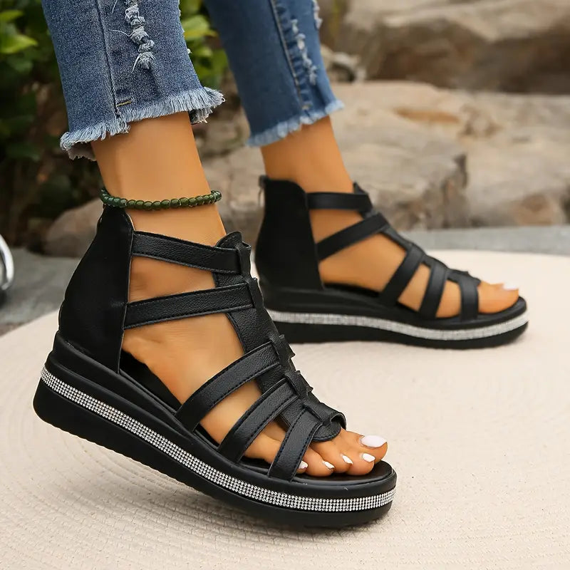Elegant gladiator sandals for women | Calira -8