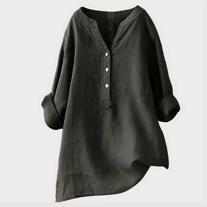 Elegant V-neck blouse for women | Virelle