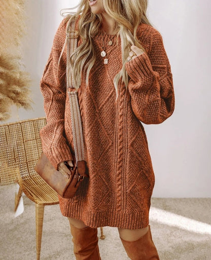 Juno cable knit jumper for women | Elara -8
