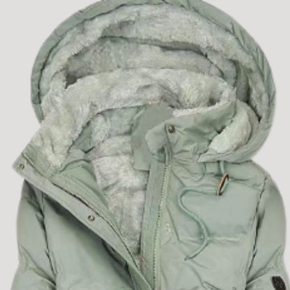 Long hooded winter coat for women | Celeste
