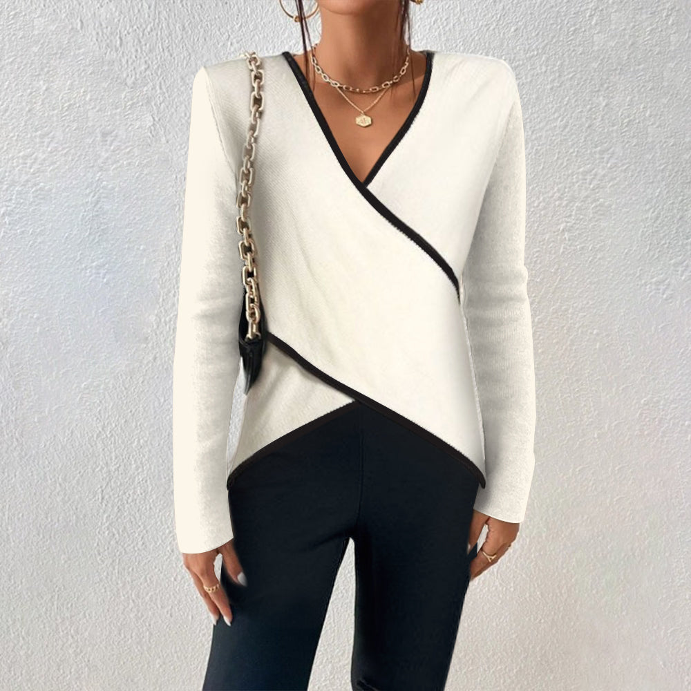 Timeless V-neck jumper for women | Alina -1