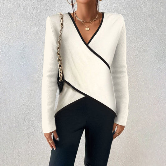 Timeless V-neck jumper for women | Alina -1