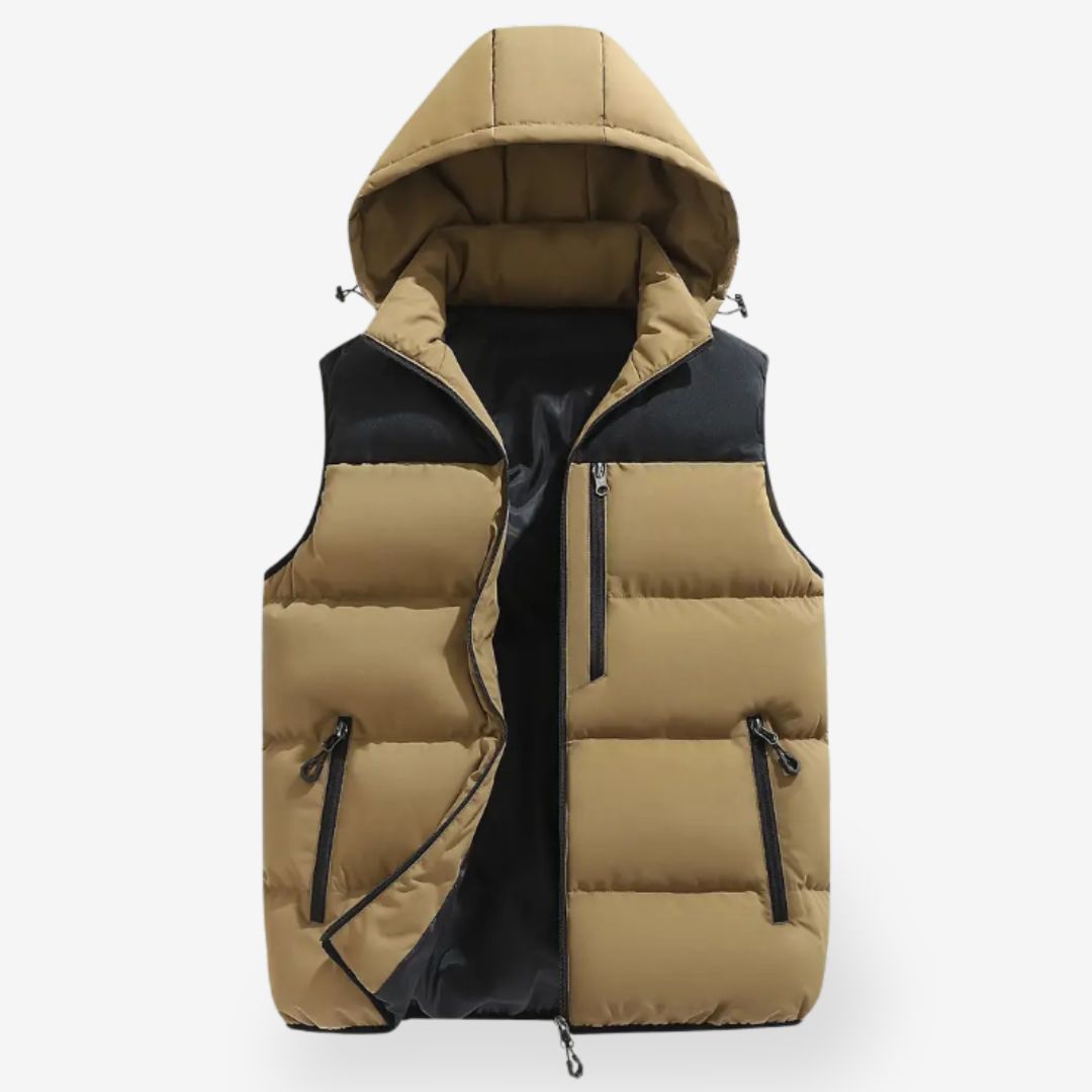 Warm hooded everyday bodywarmer gilet for men -8