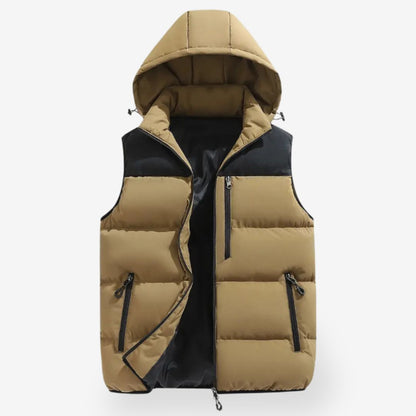 Warm hooded everyday bodywarmer gilet for men -8