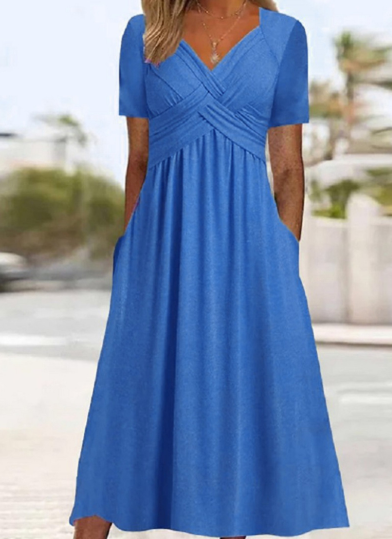 Stylish crossover everyday dress for women | Monica -6