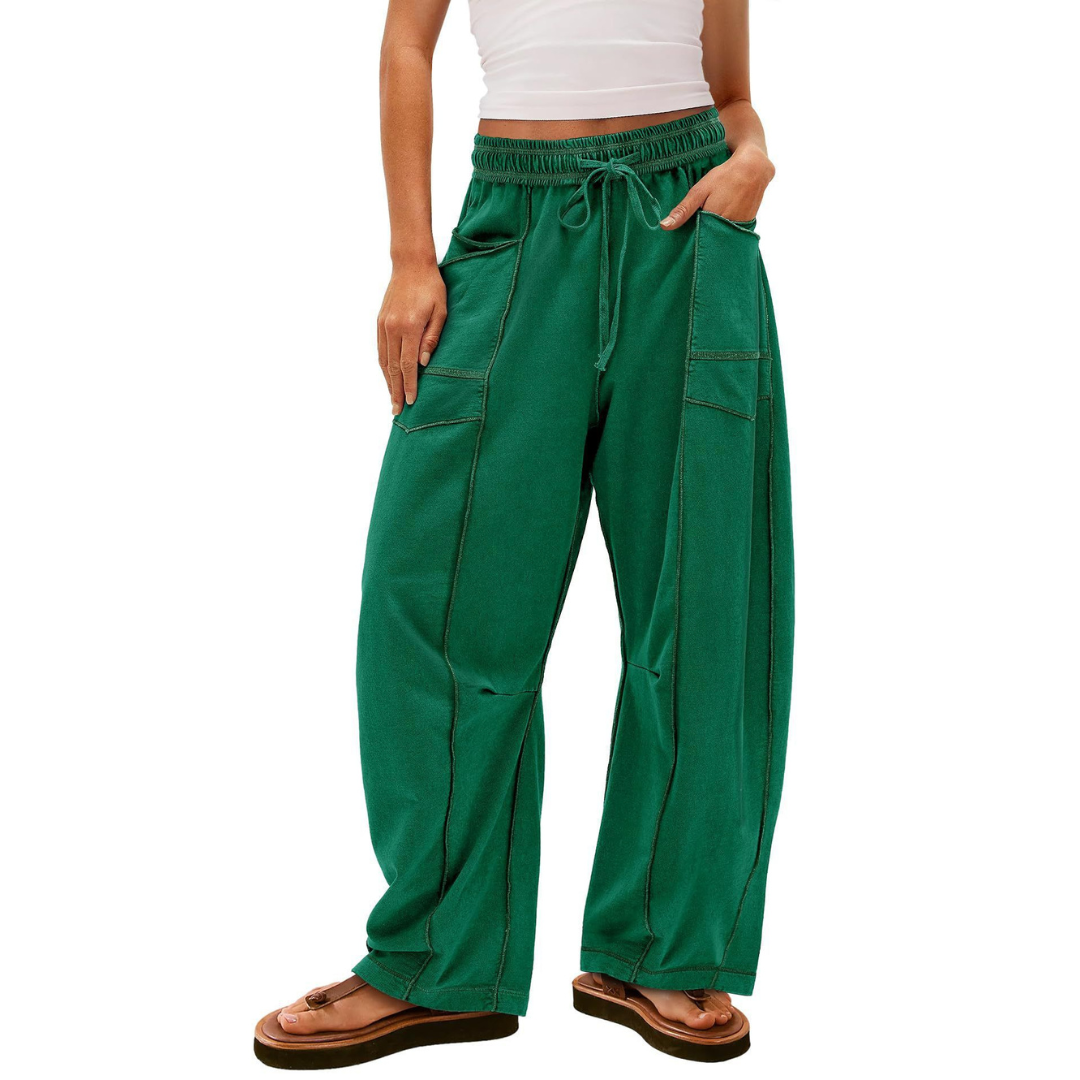 Comfy baggy-leg everyday lounge trousers for women | Avanita -7