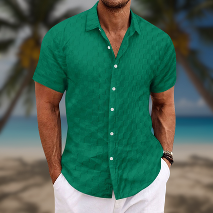 Aurelle casual short-sleeve button-up shirt for men
