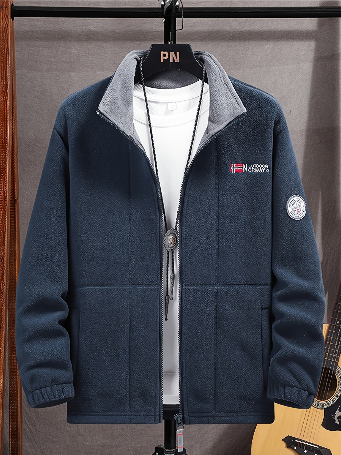 Outdoor performance fleece jacket high coat for men | Rowan -3