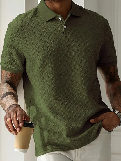Classic textured everyday polo shirt for men | Ellison -9