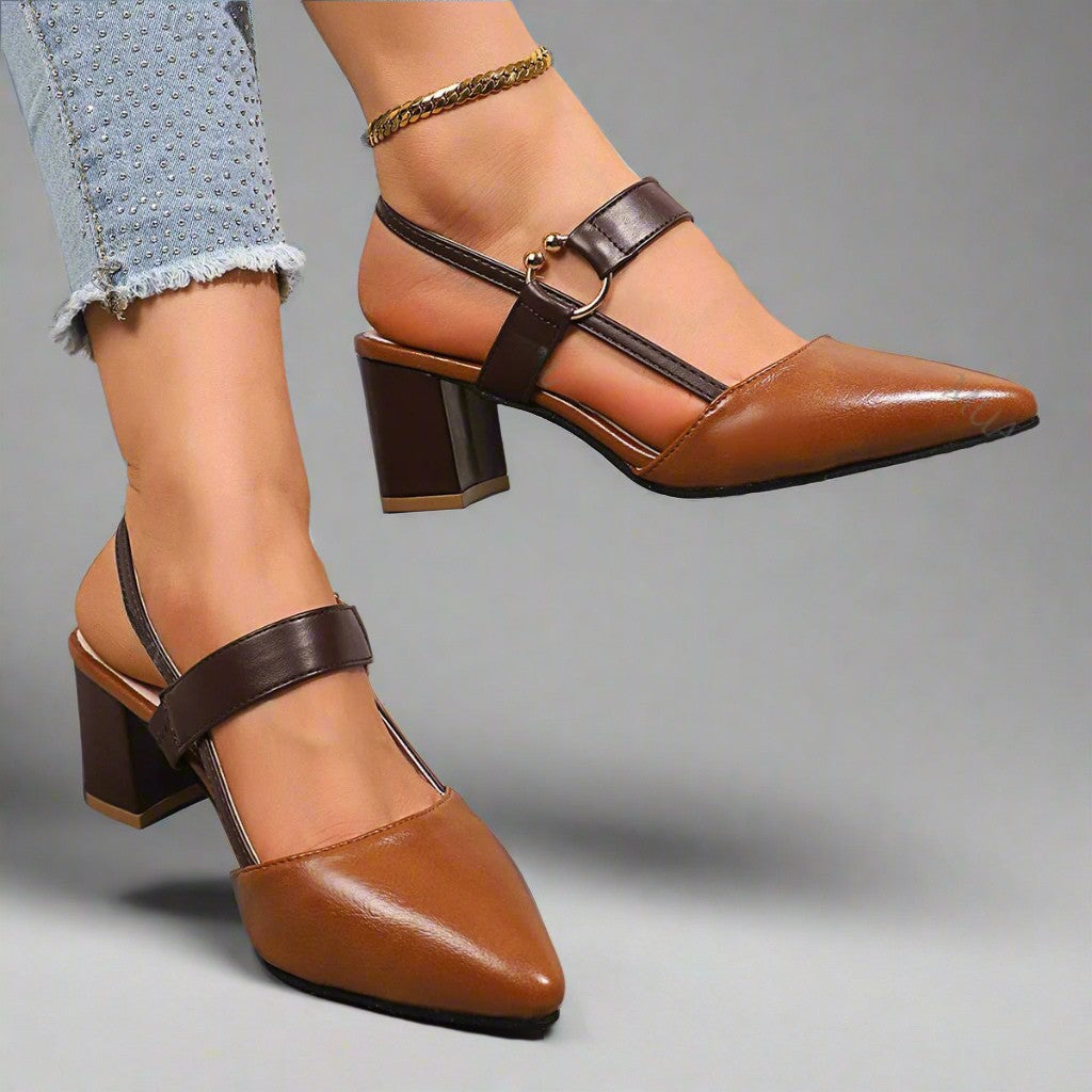 Classic comfort everyday heels for women | Elowen -9