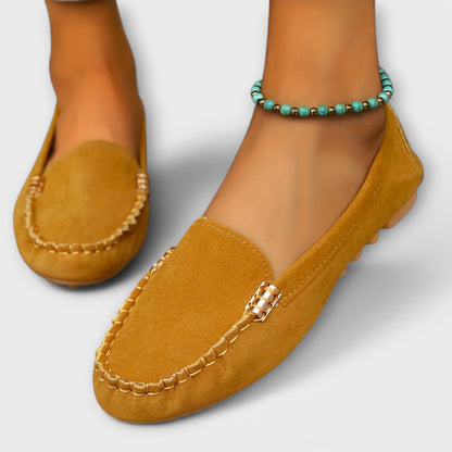 Slip-on moccasin loafers with refined detailing for women | Bianca