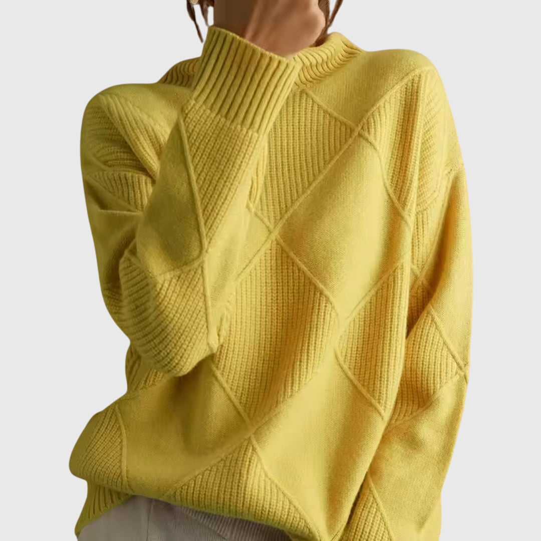 Relaxed cosy knit turtleneck everyday jumper for women | Lunelle -4
