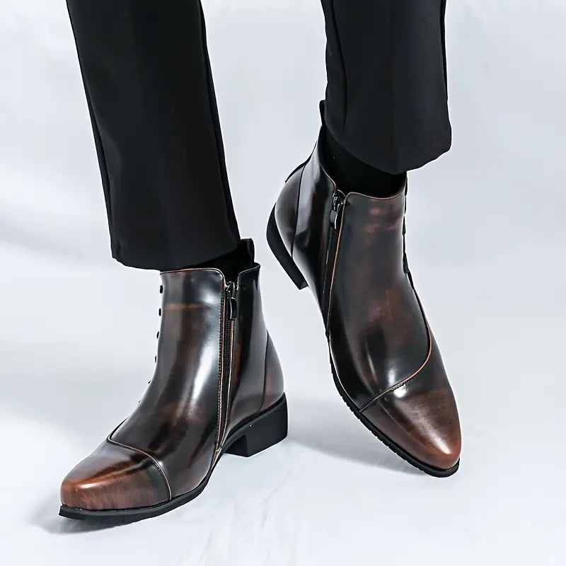 Classic leather everyday dress boots for men | Samuel Thatcher -4