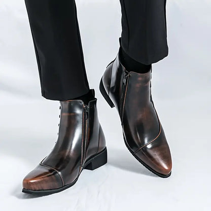 Classic leather everyday dress boots for men | Samuel Thatcher -4