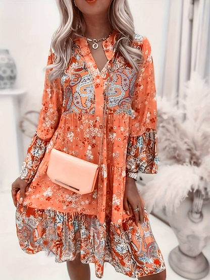 Elegant bohemian dress for women | Adeena -3