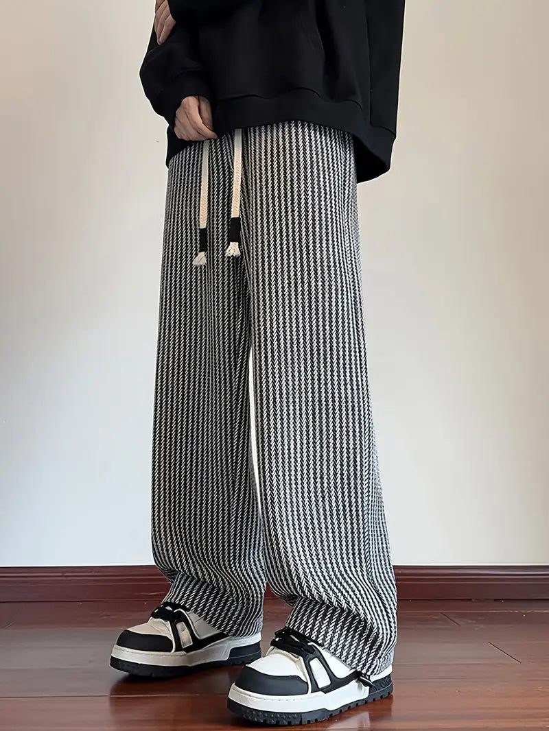 Baggy ribbed drawstring sweatpants piece for men | Calder -6