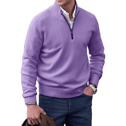 Aurelle Calvin quarter-zip jumper for men