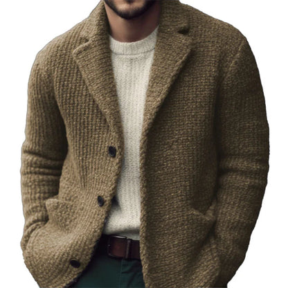 Regular-fit cardigan buttons jacket for men | Derek -3