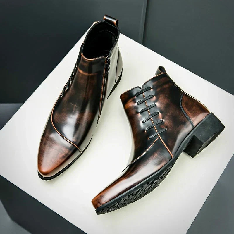 Classic leather everyday dress boots for men | Samuel Thatcher -8