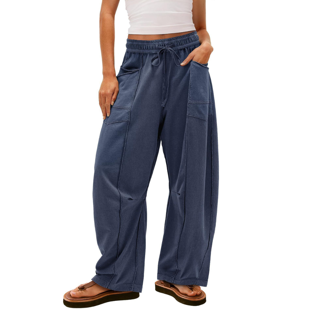 Comfy baggy-leg everyday lounge trousers for women | Avanita -8