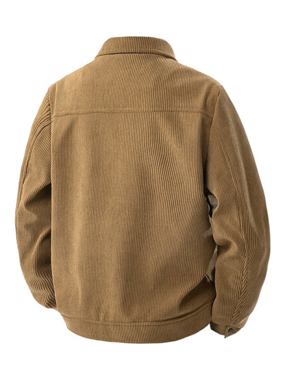 Corduroy snap front jacket for men | Rowan -6