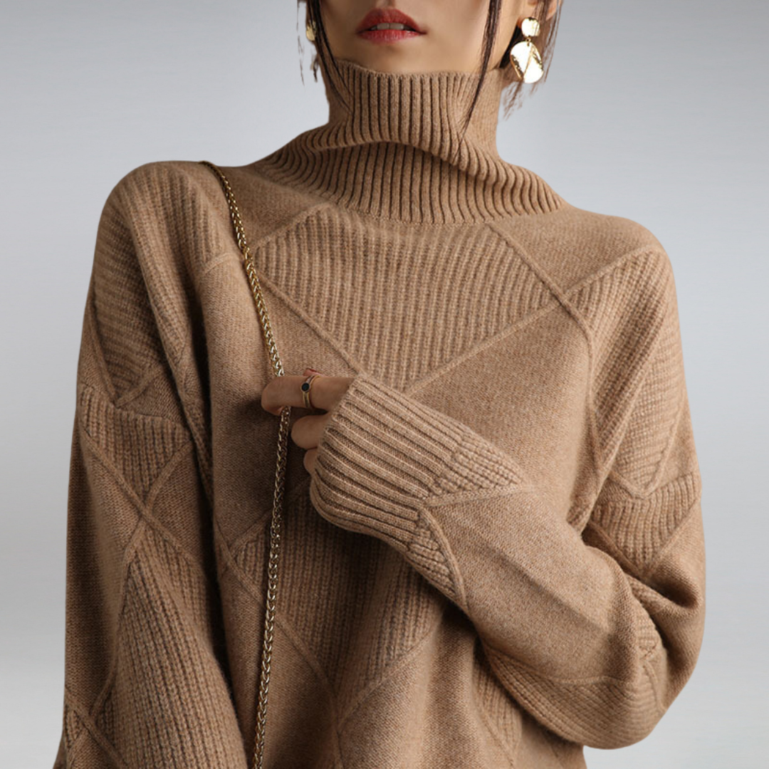 Soft jumper roll-neck for women | Seraphine -3