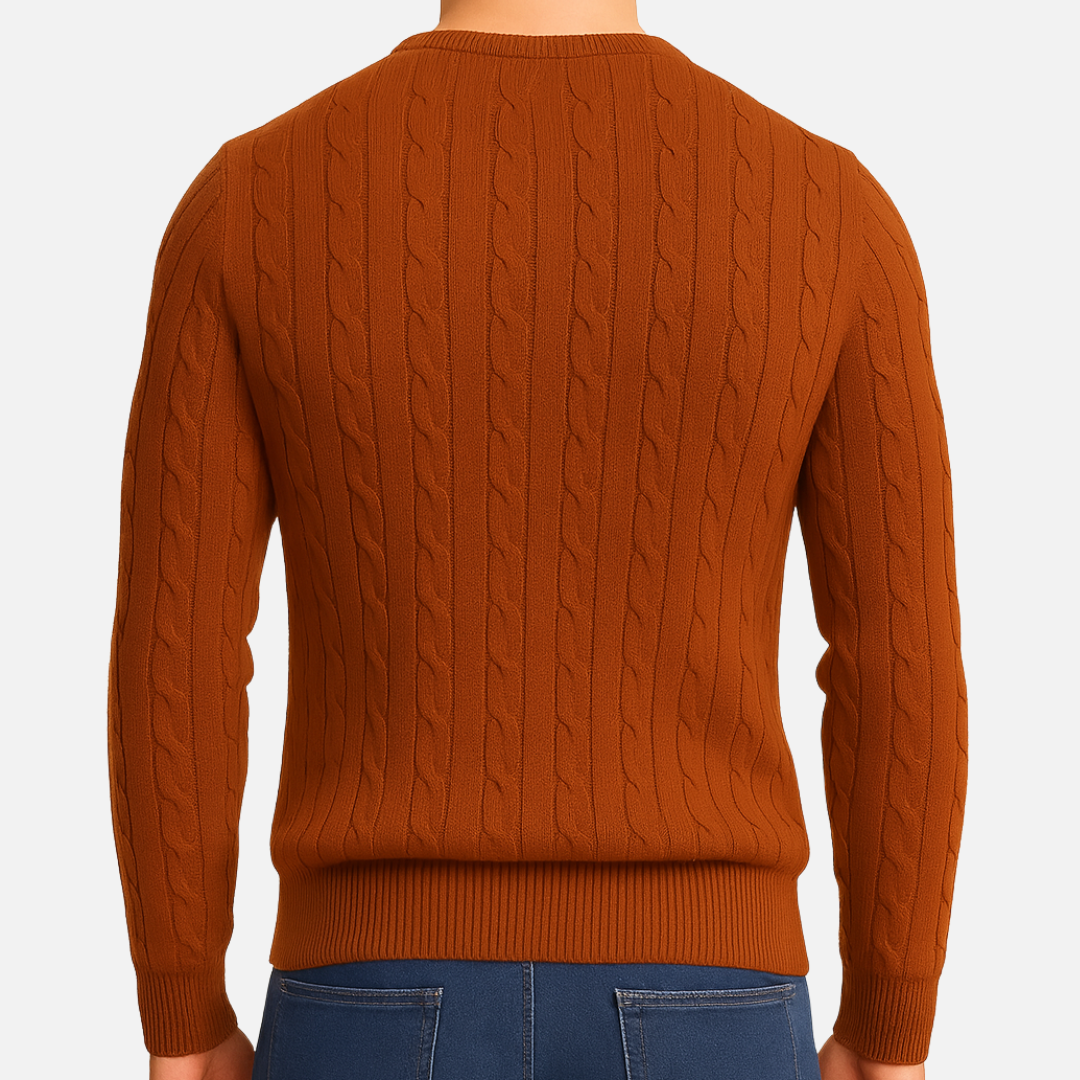 Classic cable-knit pullover everyday jumper for men -8