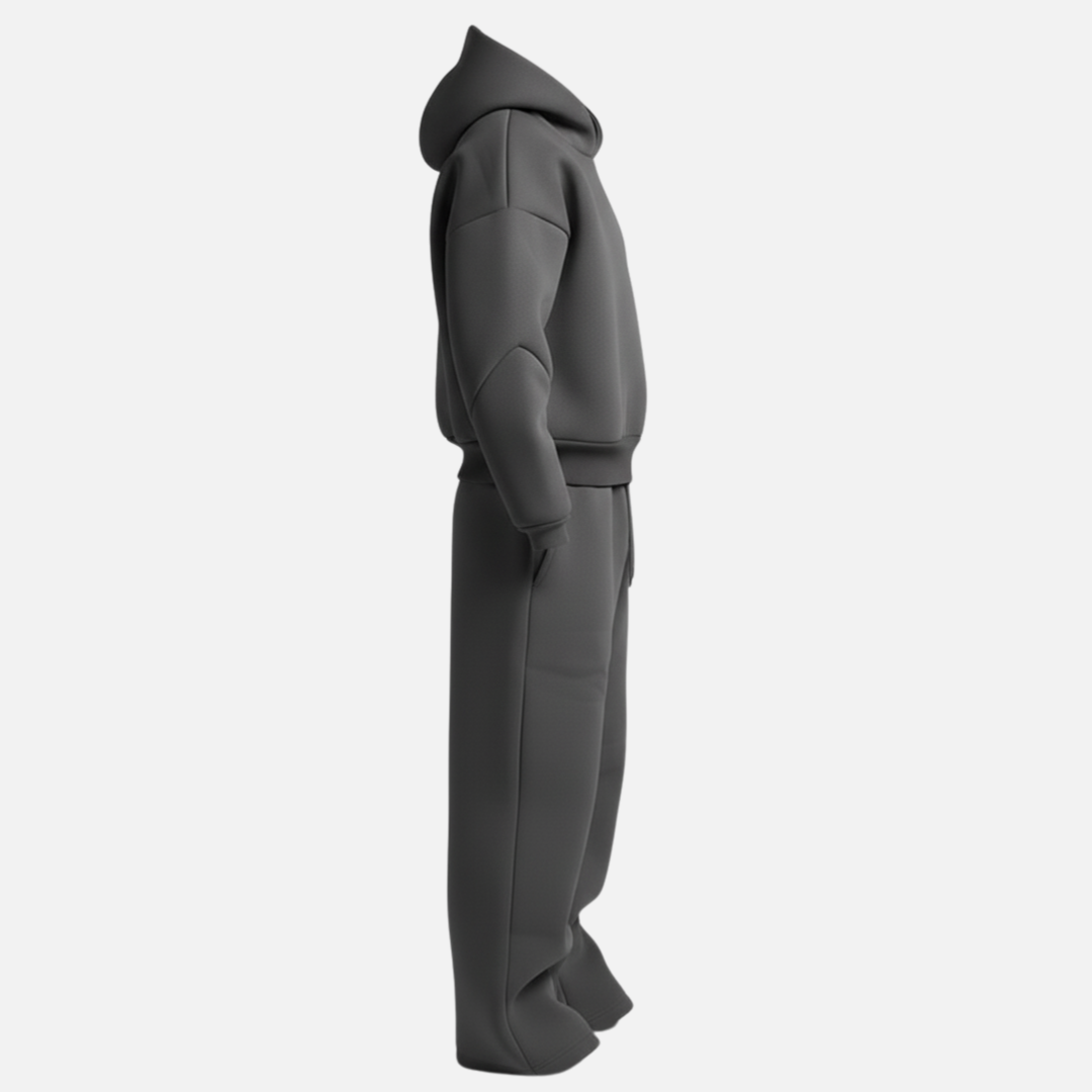 Oversized streetwear hoodie tracksuit set for men -8