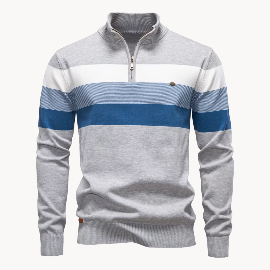 Classic quarter-zip everyday jumper for men | Burk -1
