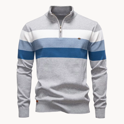 Classic quarter-zip everyday jumper for men | Burk -1
