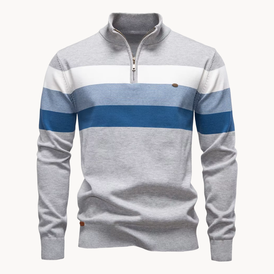 Classic quarter-zip everyday jumper for men | Burk -1