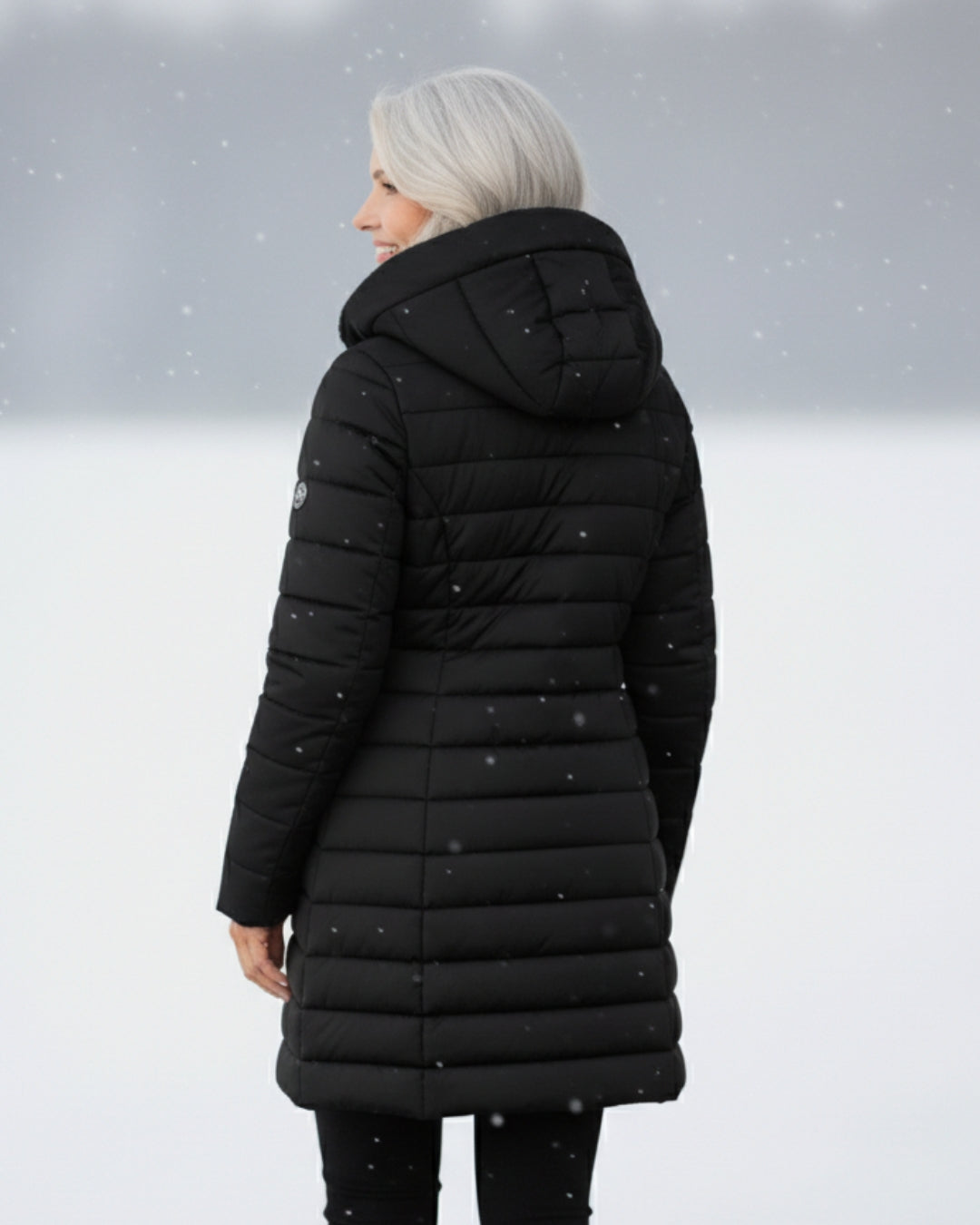Warm hooded puffer winter coat for women | Olivia -9