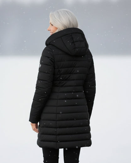 Warm hooded puffer winter coat for women | Olivia -9