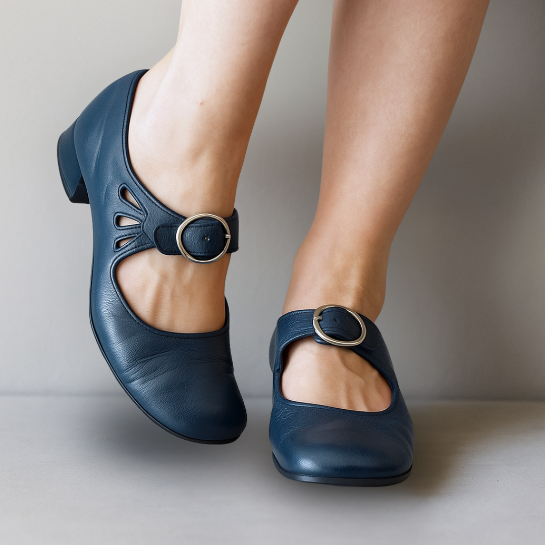 Classic orthopaedic everyday leather flats for women | Mary -7