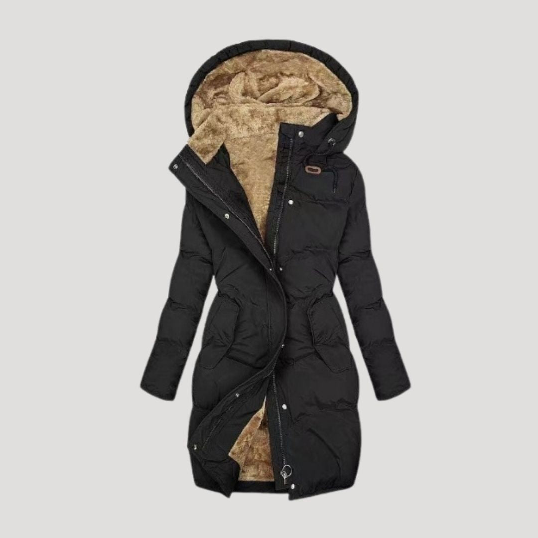 Long hooded winter coat for women | Celeste