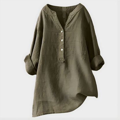 Elegant V-neck blouse for women | Virelle