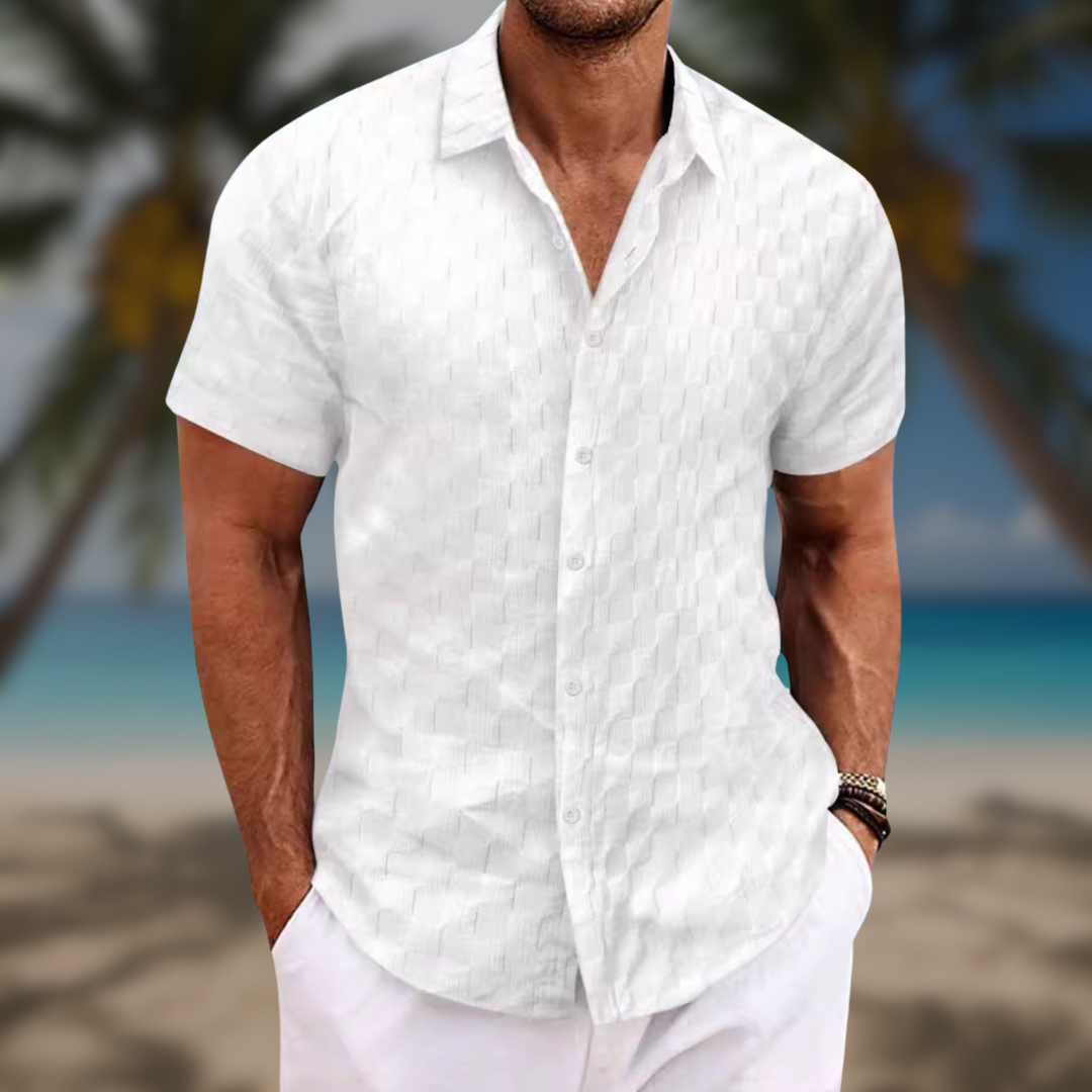 Aurelle casual short-sleeve button-up shirt for men