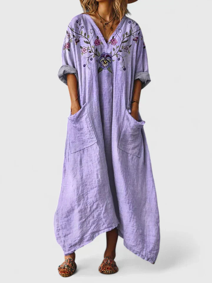 Classic elegant wrap-style dress for women | Mariana -7