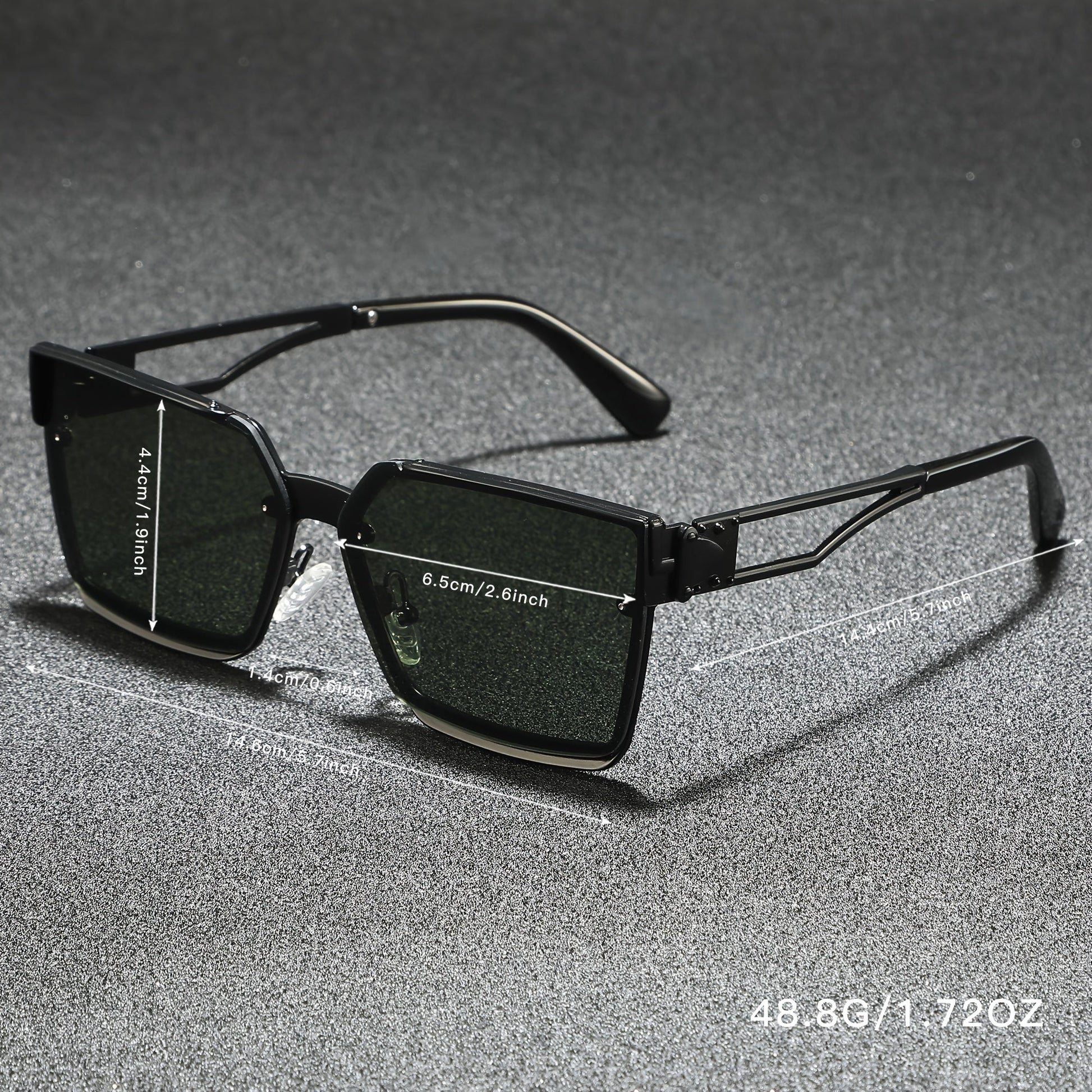 Classic retro half-frame everyday shades for men | Viridian -8